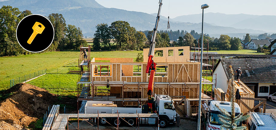 Gradnja lesene hiše na ključ
