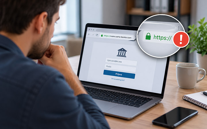 Sumljiva HTTPS povezava Sumljiva HTTPS povezava